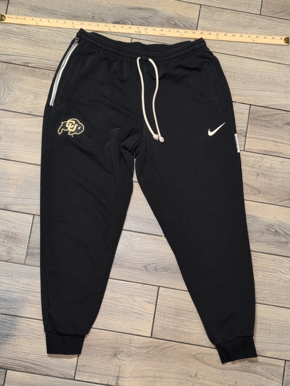 Nike Mens Black Joggers Sweatpants with Colorado CU Buffalo Patch